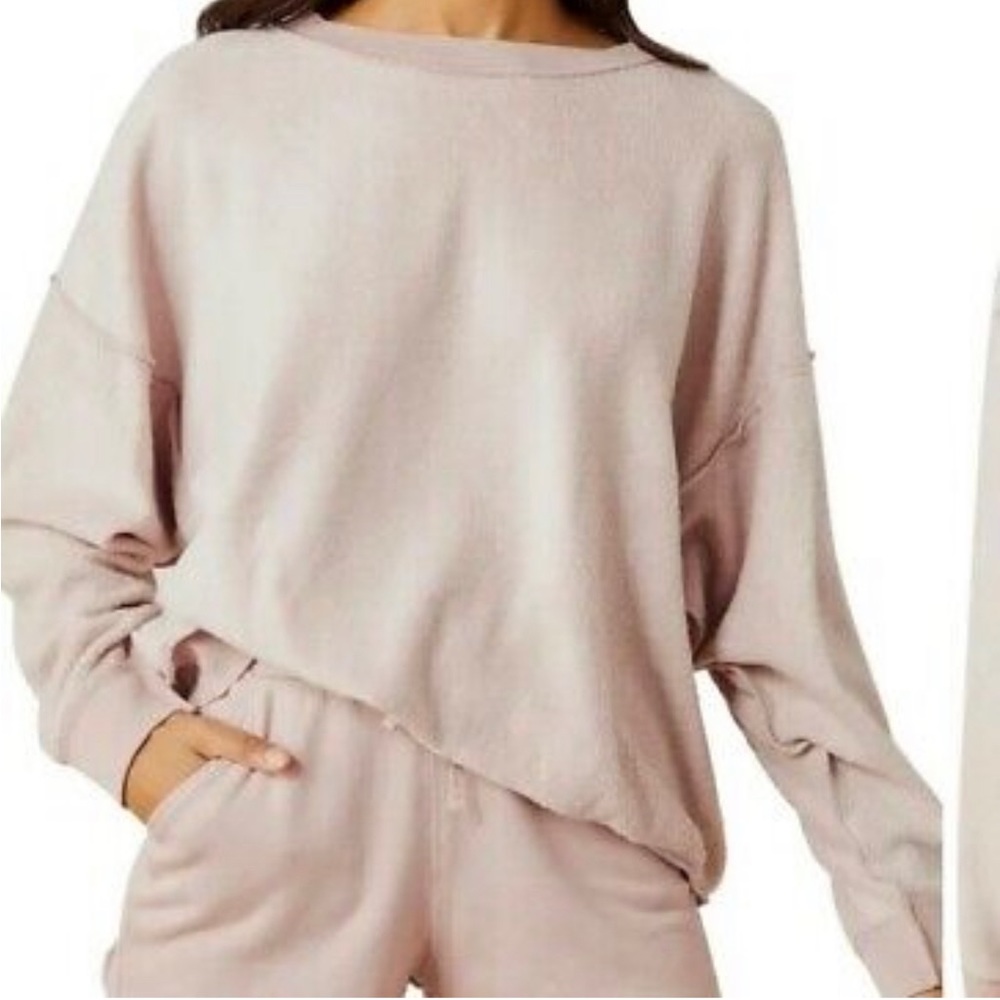 Free People Intimately Rose Water Lounge Tunic Oversized Sweater SZ Small NWT
